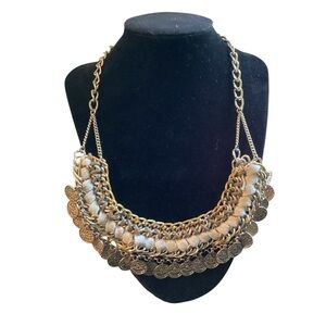 NWT ViVI Gold Coin Chain Necklace